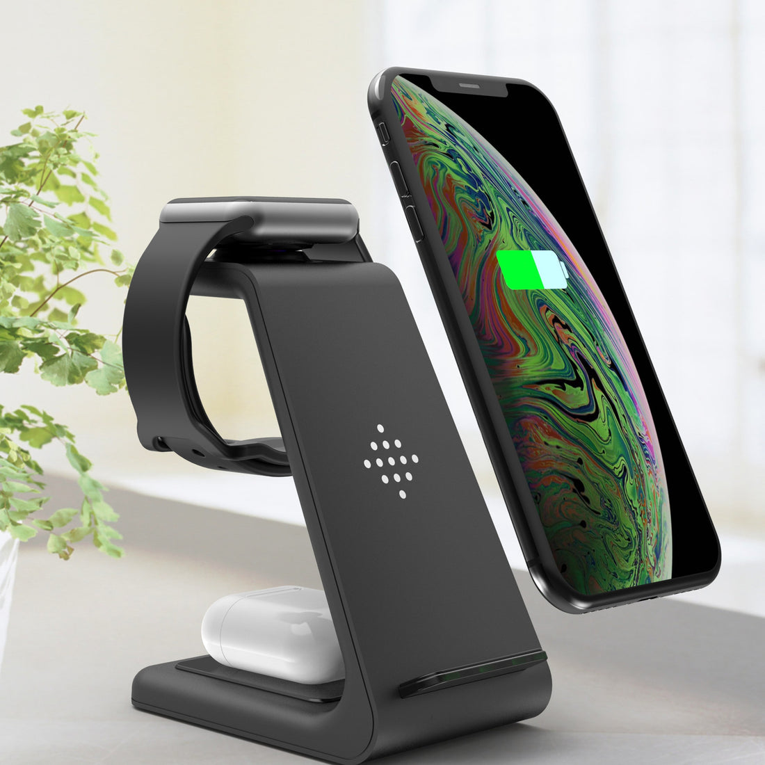 3 In 1 Fast Charging Station Wireless Charger Stand - Panda-Fashion